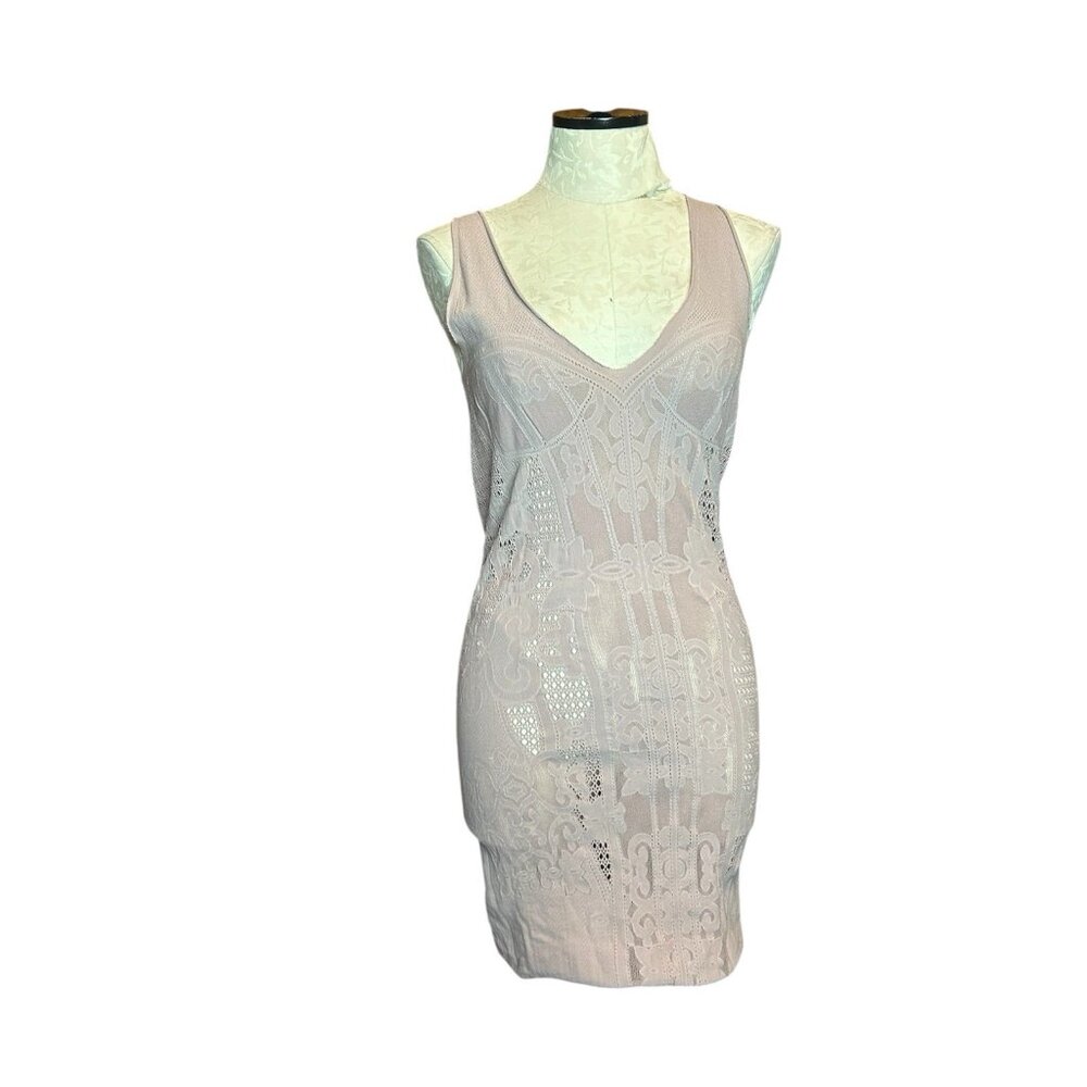 Intimately Free People Textured Bodycon Tank Dress Women's M/L Mauve Pink Mini